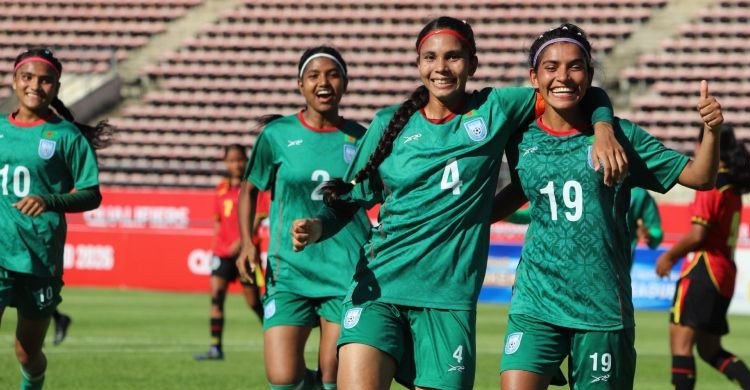 তৃষ্ণার হ্যাটট্রিকে তিমুরকে ৮ গোলে উড়িয়ে দিল বাংলাদেশ